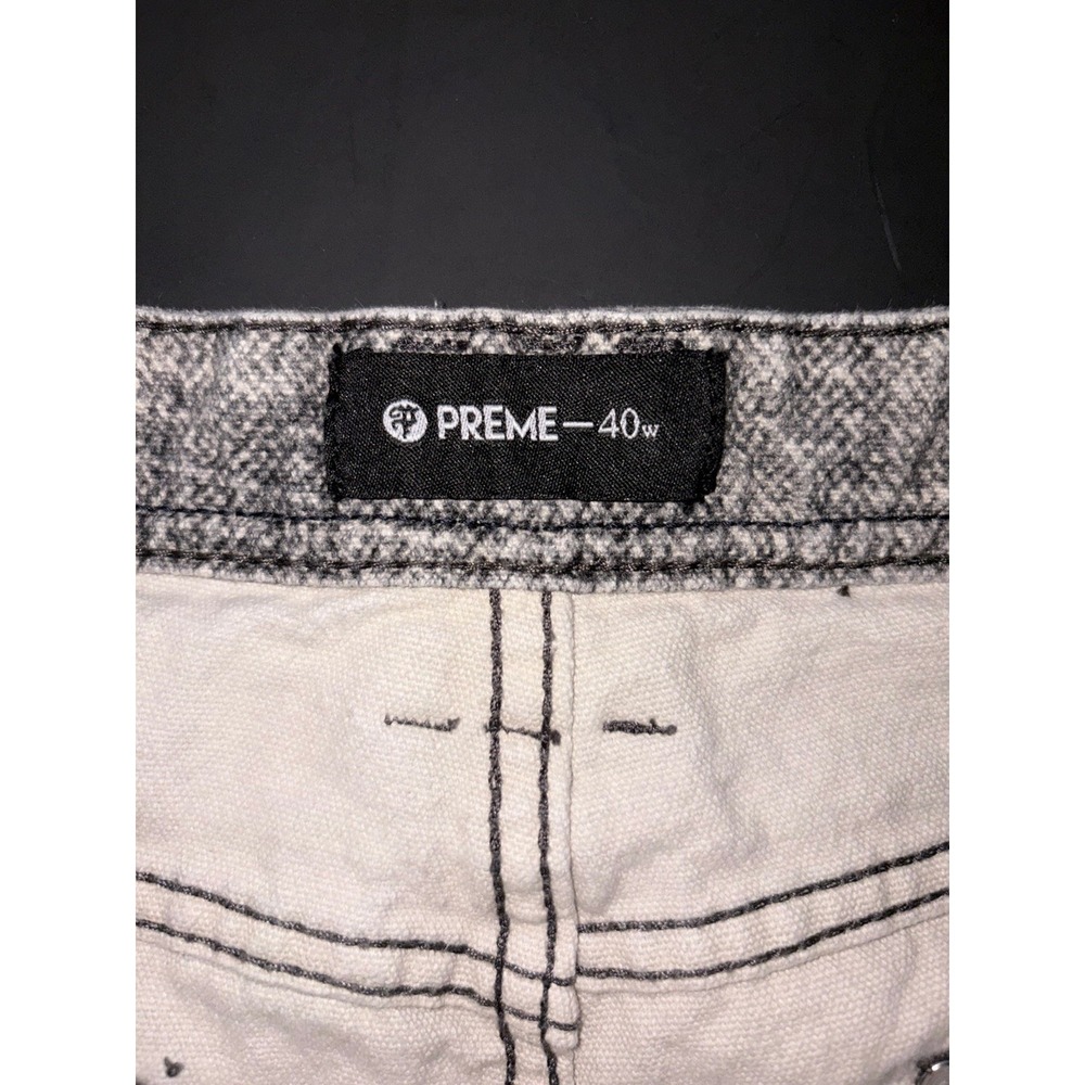 Preme Streetwear Jorts Shorts With Printed On Flowers Chains Face Size 40w - Picture 4 of 9